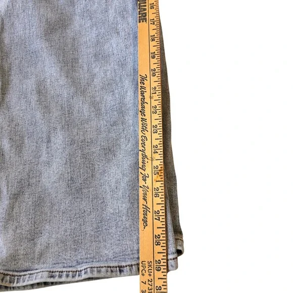 Tecovas Slim Jean Light Blue Acid Wash Stretch Denim Mens 38x30 Distressed - Picture 4 of 8